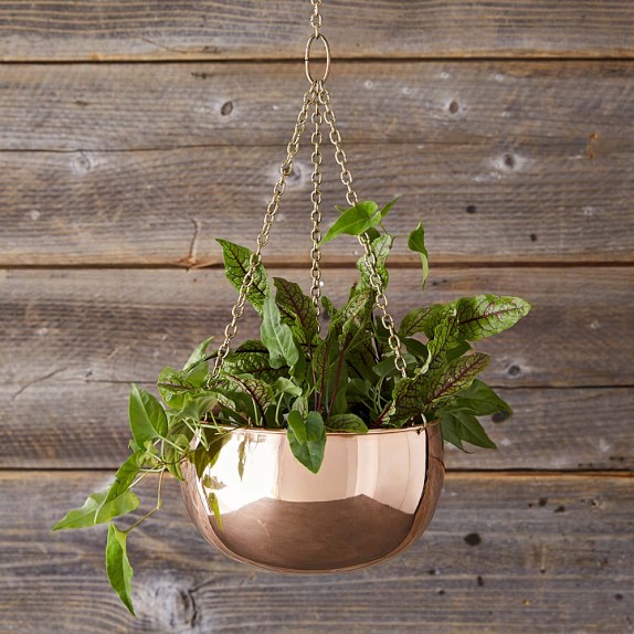 Outdoor Details about   WILLIAMS SONOMA Copper Flower Pot Indoor 
