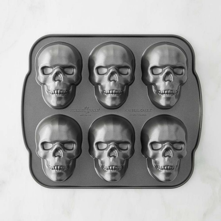 Nordic Ware Mini Skull Cakelet Halloween Baking Pan | Williams Sonoma