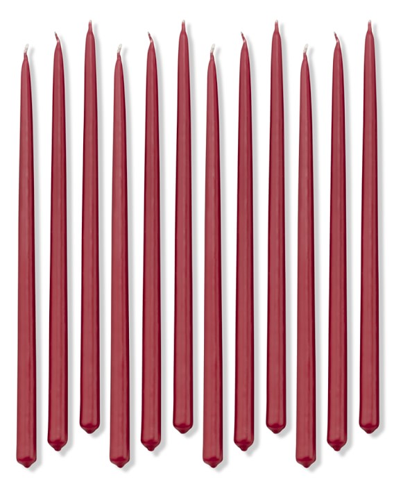 Red Tiny Taper Candles - Set of 12 | Williams Sonoma