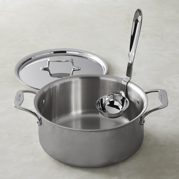 All-Clad d5 Stainless-Steel 6 Quart Ultimate Soup Pot with Ladle 