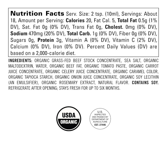 Williams Sonoma Organic GrassFed Beef Stock Concentrate Williams Sonoma