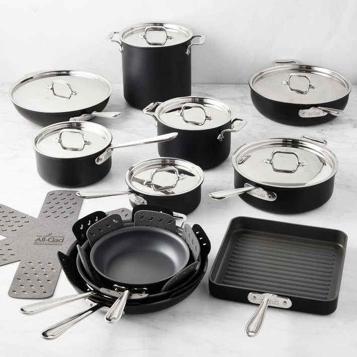AllClad NS1 Nonstick Induction 18Piece Cookware Set Williams Sonoma