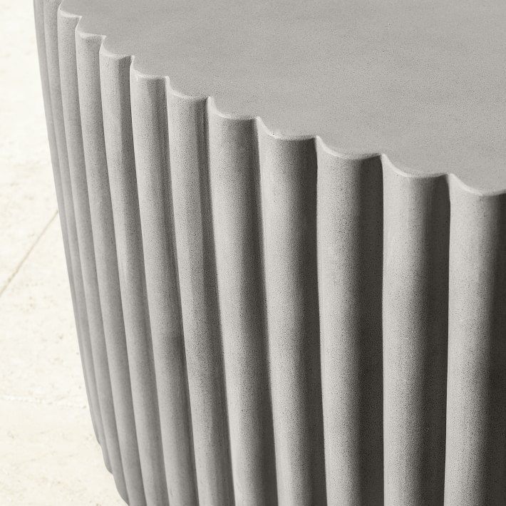 Tropea Fluted Round Coffee Table Williams Sonoma