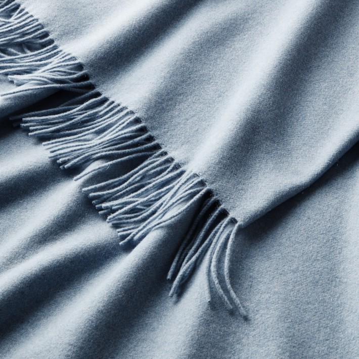 Solid Cashmere Throw Blanket Williams Sonoma