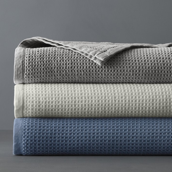 Chambers® Waffle Pique Cotton Bed Blanket Williams Sonoma