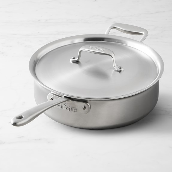 4-Quart Silver All-Clad 440465 D3 Stainless Steel All-in-One Pan Cookware