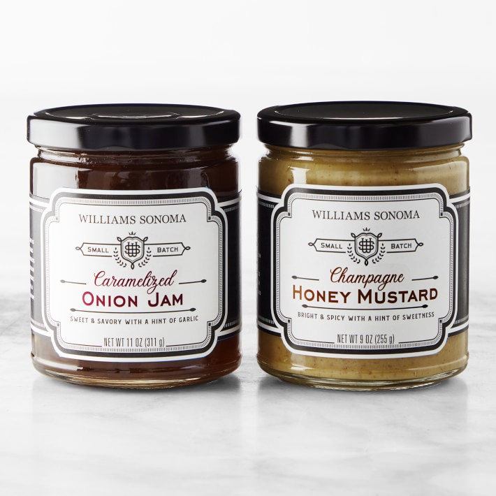 Williams Sonoma Caramelized Onion Jam & Champagne Mustard Set