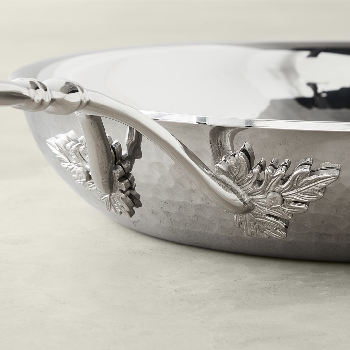 Ruffoni Opus Prima Hammered StainlessSteel Covered Chef’s Pan with
