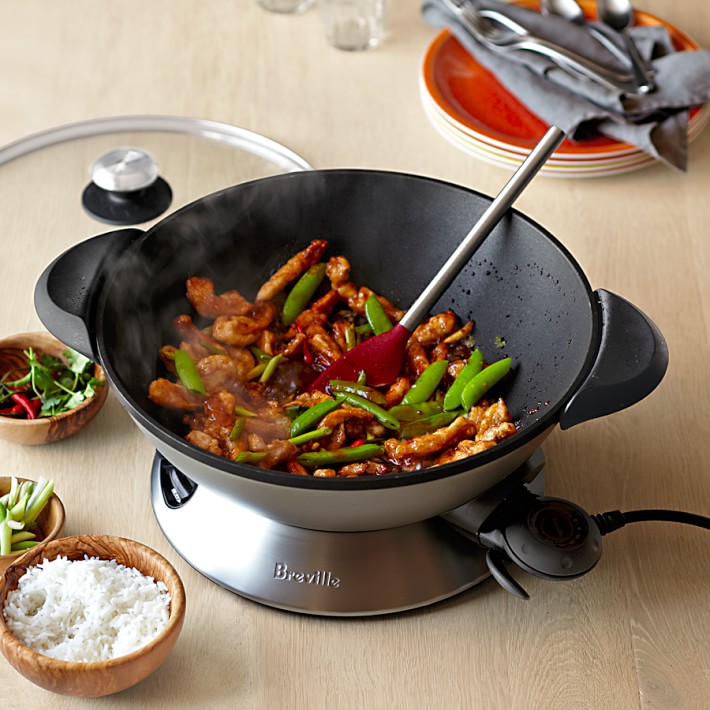 Breville Hot Wok Pro 8Qt. StainlessSteel Electric Wok Williams Sonoma
