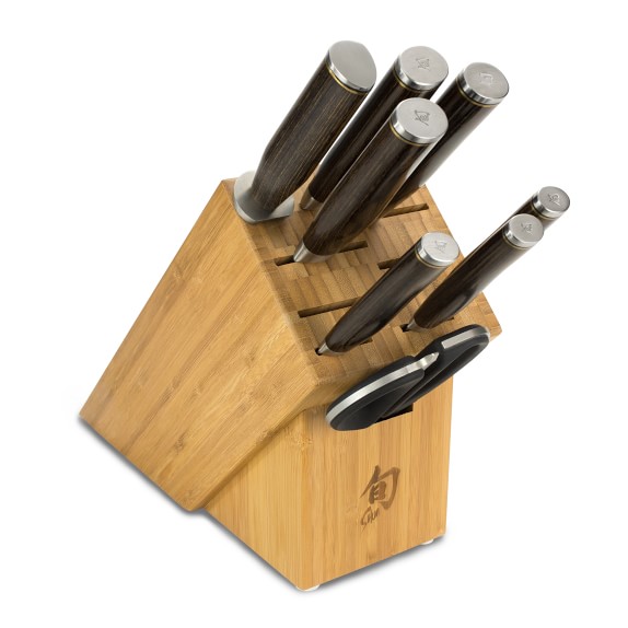 shun premier 9 piece knife block set