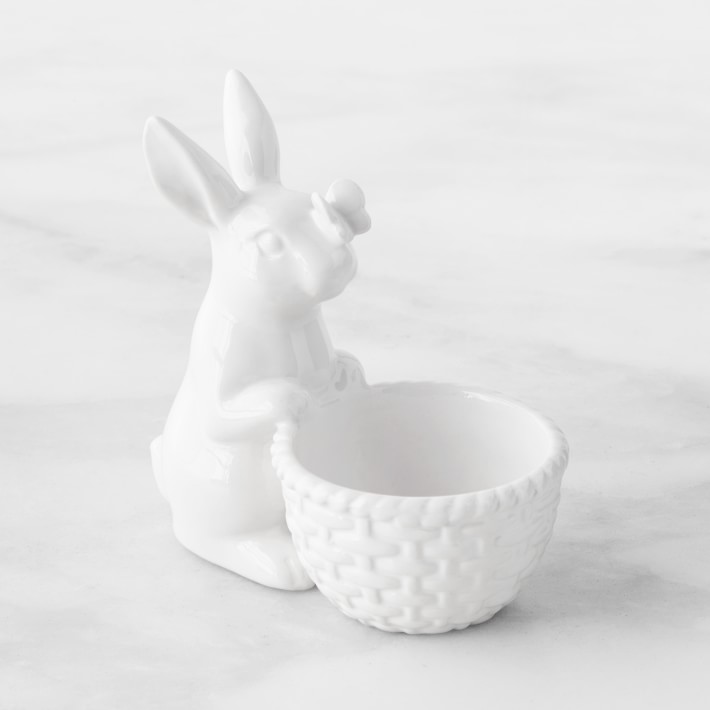 ceramic easter bunny candy dish