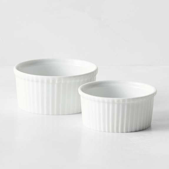 Details about   Apilco France Ramekins Custard Cups White Ribbed 3.5" x 1.25" Set of 6 