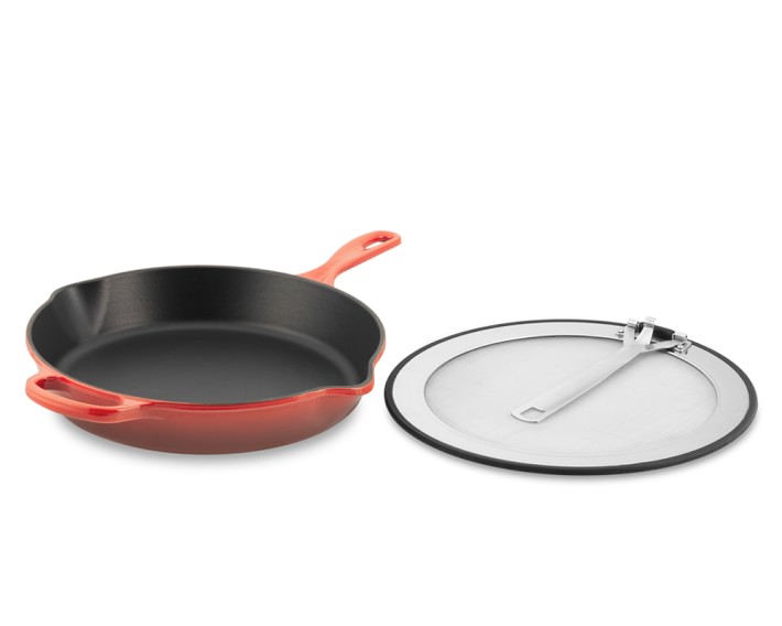 Le Creuset Signature CastIron Deep Skillet with Splatter Screen