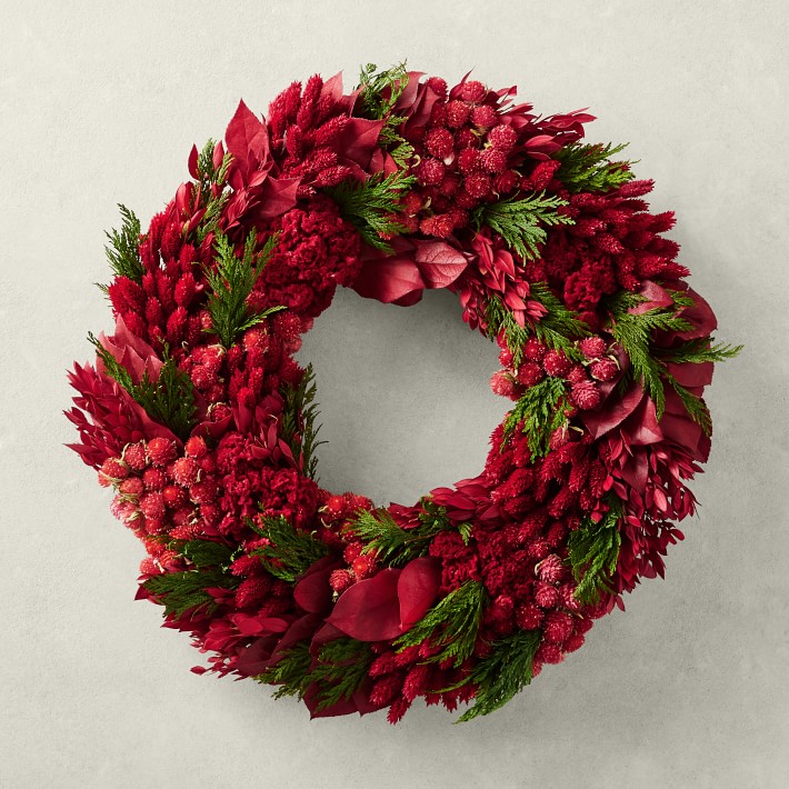 Red Velvet Wreath | Williams Sonoma