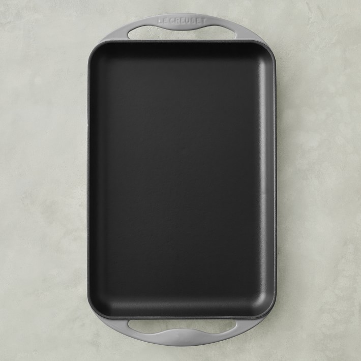 Le Creuset CastIron Rectangular Skinny Griddle Pan Williams Sonoma