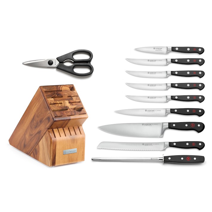 Wüsthof Classic 11Piece Essential Knife Block Set Williams Sonoma