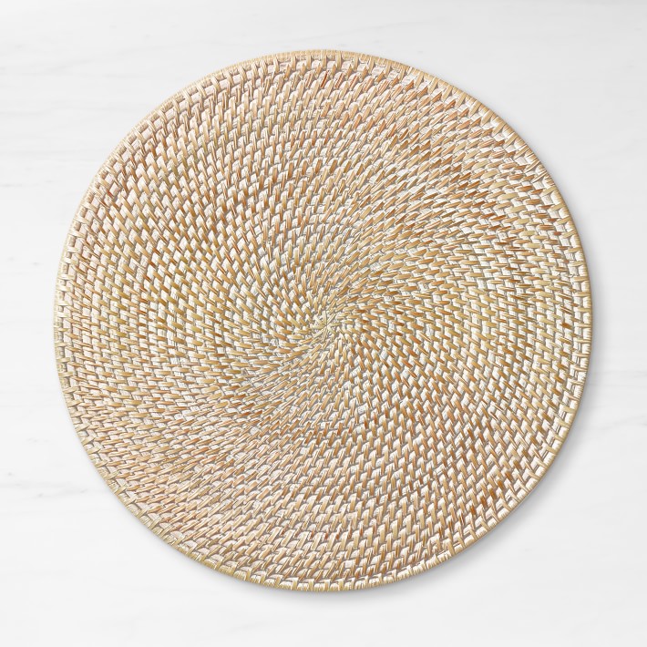 White Woven Hapao Round Placemat Williams Sonoma