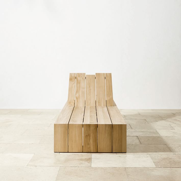 Larnaca Outdoor Teak Chaise Patio Furniture Williams Sonoma