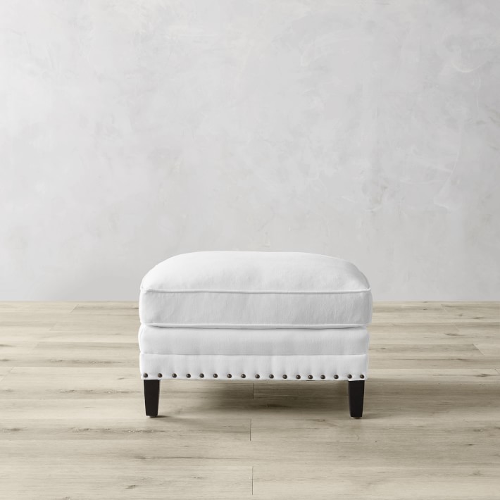 Addison Ottoman with Nailheads Williams Sonoma