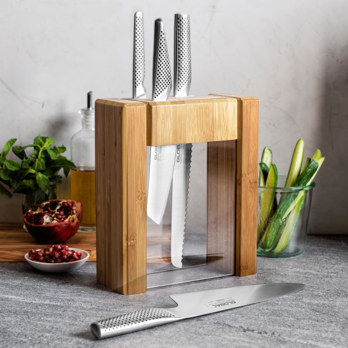 global teikoku 5 piece knife block set