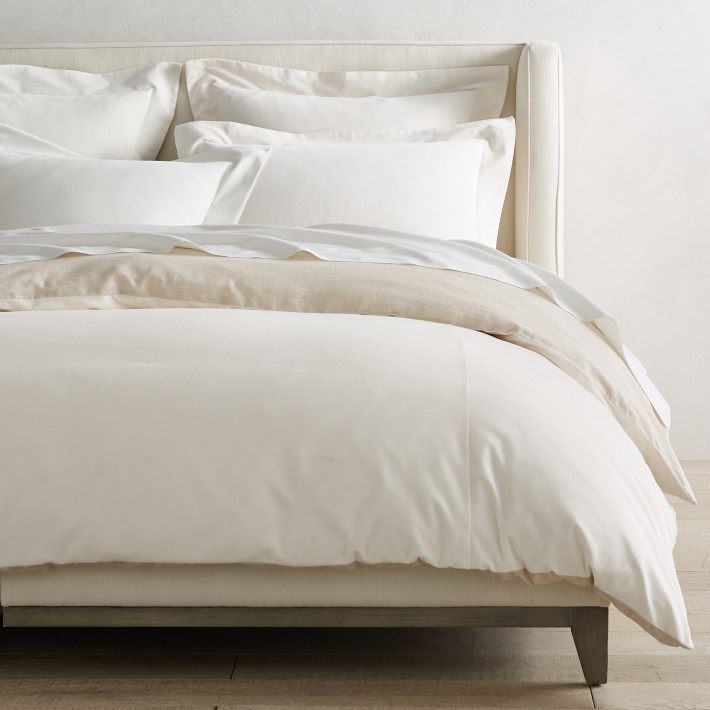 ivory velvet duvet cover