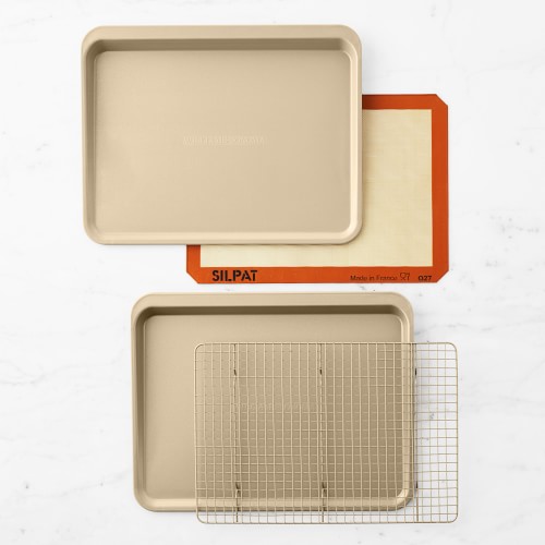 Goldtouch® Pro Nonstick 3-Piece Cookie Set & Silpat Nonstick Baking Mat