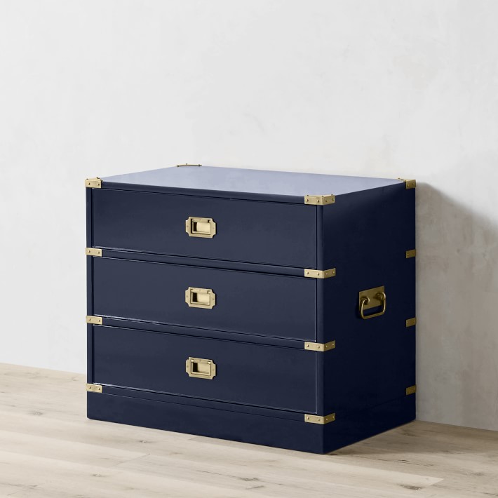 Campaign 3 Drawer Nightstand Bedside Table Williams Sonoma