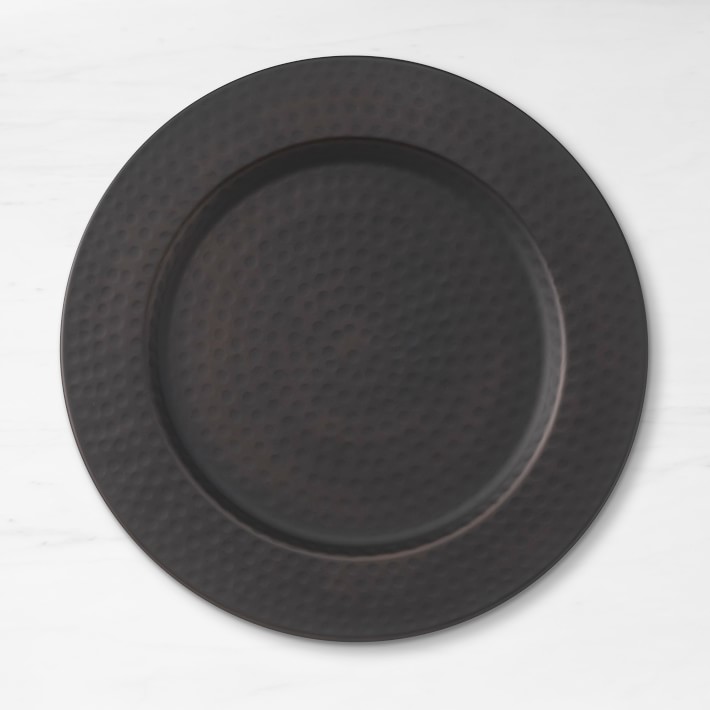 Bronze Hammered Charger Plate Williams Sonoma