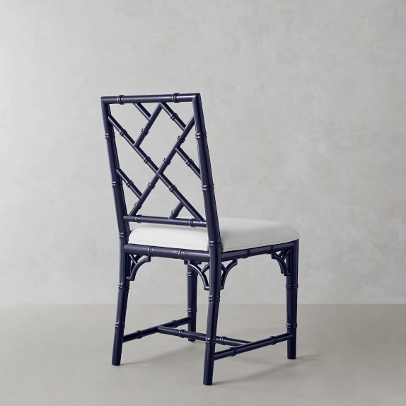 navy chippendale chair