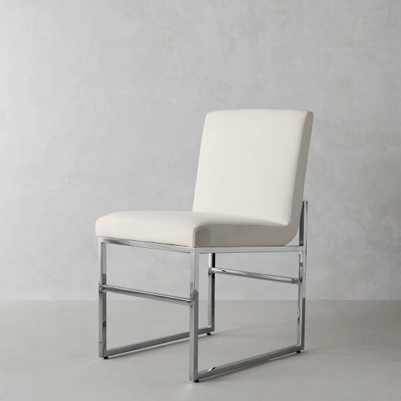 dining chairs with brushed nickel legs