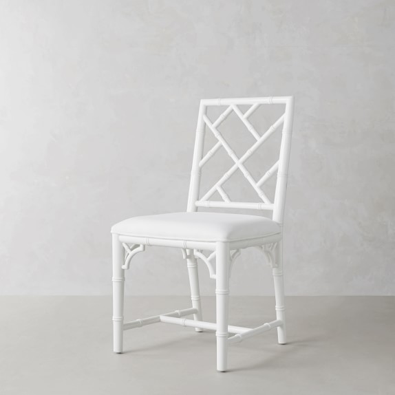 chippendale white chair