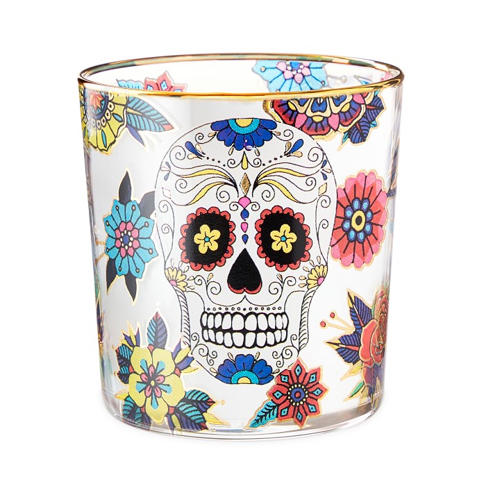 colors vary Day of the dead travel tumbler & wine glass 2 piece set 