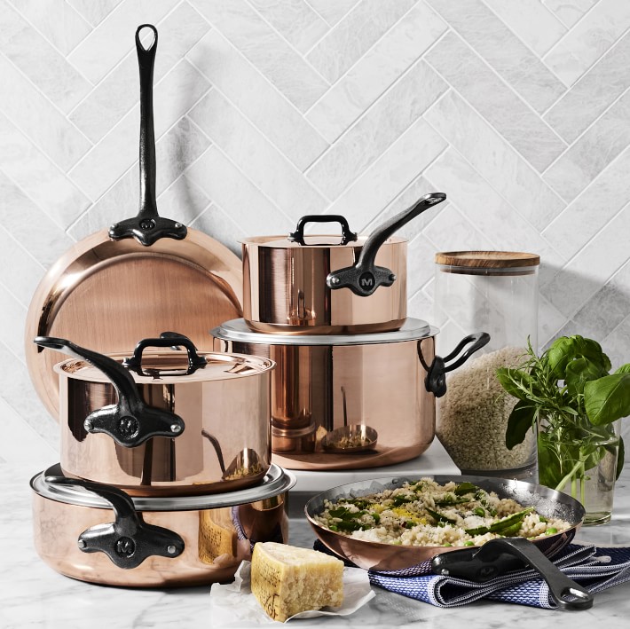 Mauviel Copper M'200 CI 10-Piece Cookware Set | Williams Sonoma