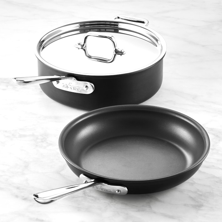 AllClad NS1 Nonstick Induction 3Piece Cookware Set Williams Sonoma