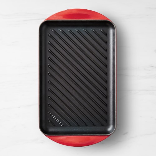 Le Creuset Enameled Cast Iron Skinny Grill, Red