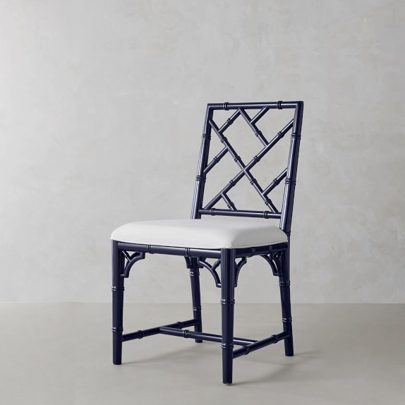 navy chippendale chair