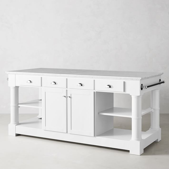 Barrelson Marble Top Kitchen Island Williams Sonoma