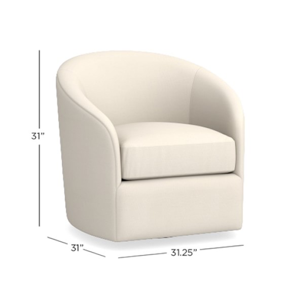 white leather spinning chair