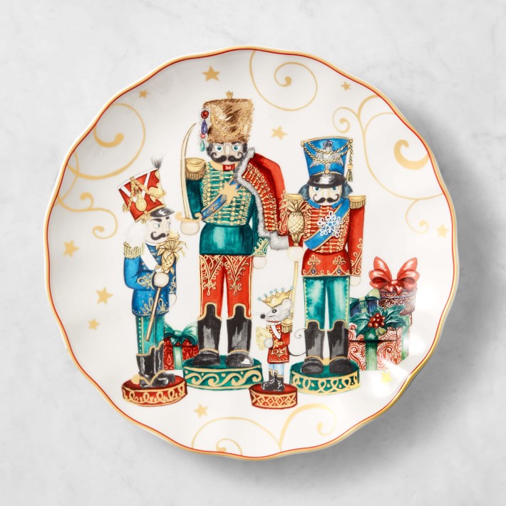 Twas the Night Nutcracker Dinner Plate Set Set of 4 Williams Sonoma