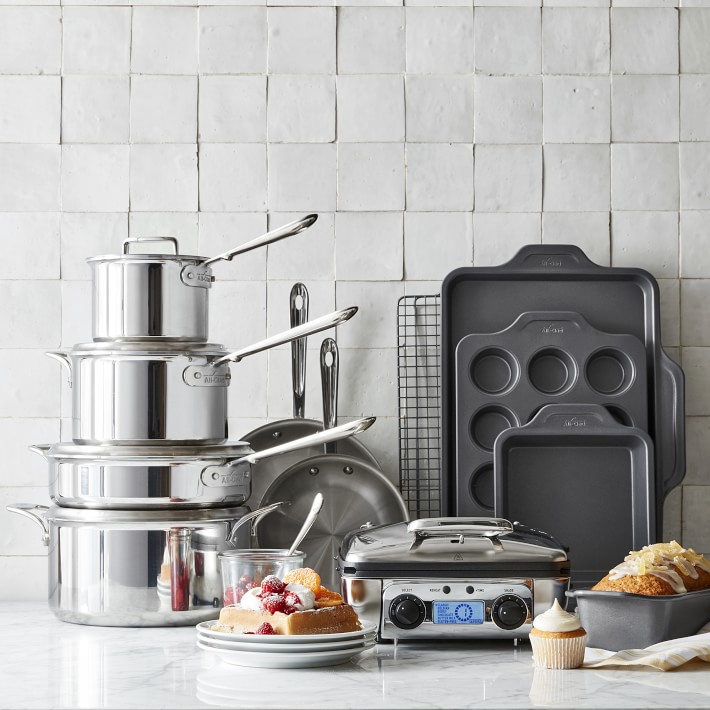 All Clad 4Square Digital Gourmet Waffle Maker with Removable Plates
