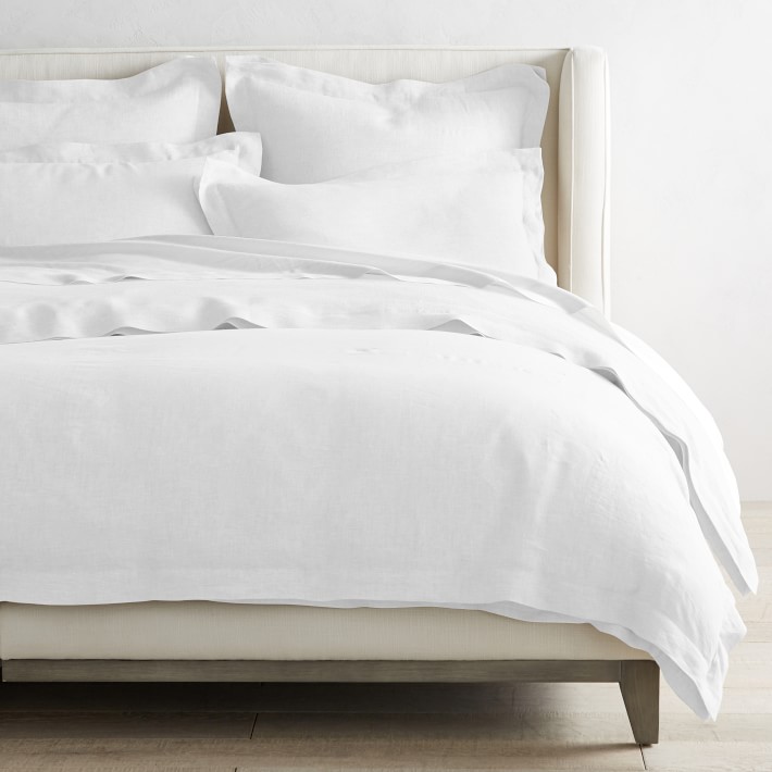 white linen duvet cover