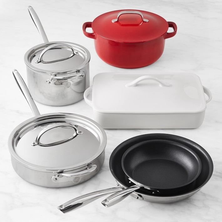 Williams Sonoma 10Piece Mixed Material Cookware Set Williams Sonoma CA Williams Sonoma