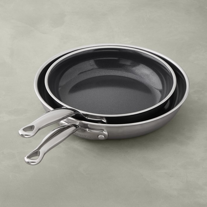 GreenPan™ Premiere Stainless-Steel Ceramic Nonstick Fry Pan Set