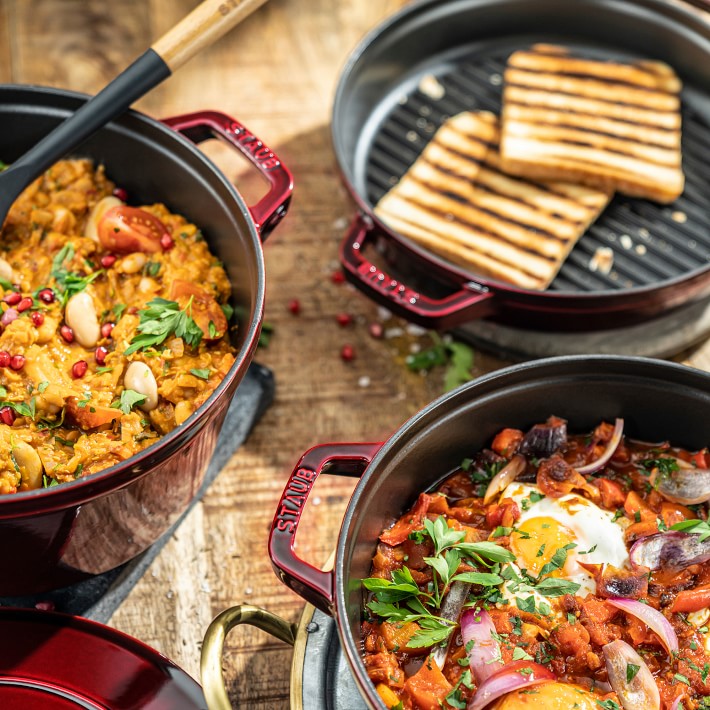 Staub Enameled Cast Iron Stackable 4-Piece Cookware Set | Williams Sonoma