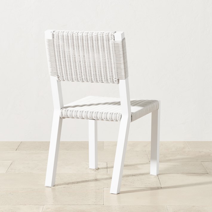 Larnaca Metal x AllWeather Weave Dining Side Chair Patio Furniture
