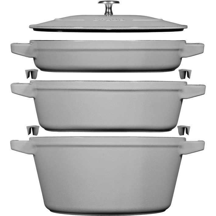 Staub Enameled Cast Iron Stackable 4Piece Cookware Set Williams Sonoma