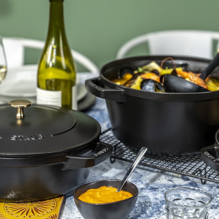 Staub Enameled Cast Iron Stackable 4-Piece Cookware Set | Williams Sonoma