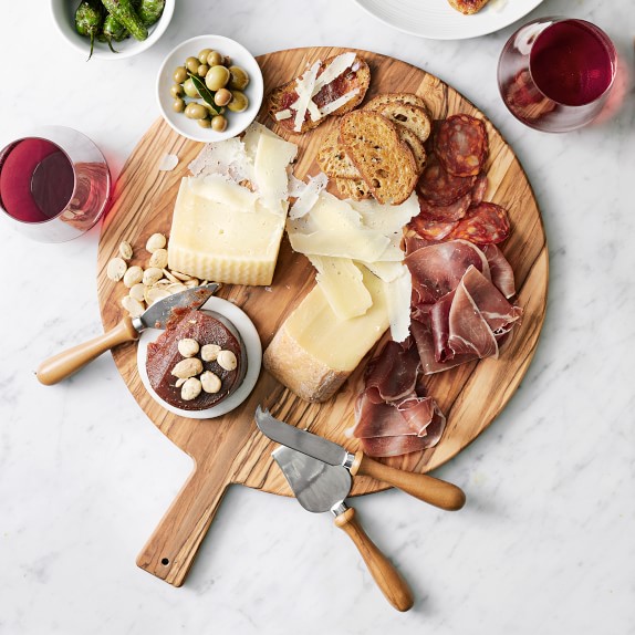 by Picnic at Ascot USA Custom Personalized Engraved Bamboo & Slate Cheese/Charcuterie Board Patent Pending Includes 3 Ceramic Bowls & Cheese Knife 