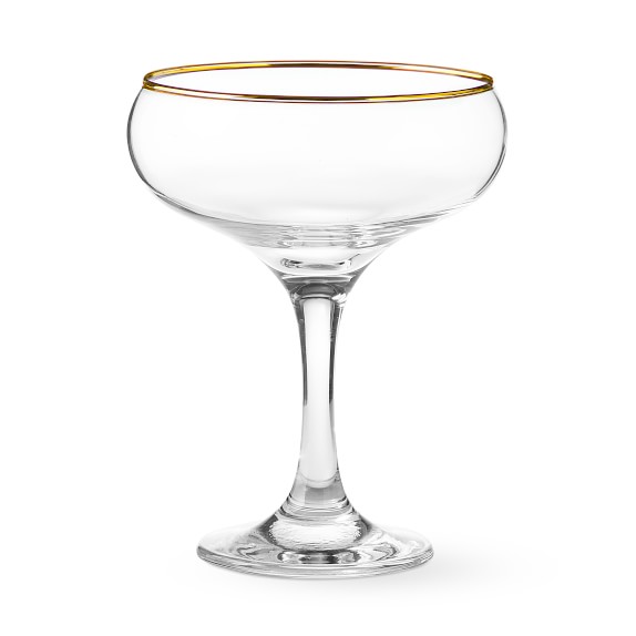 gold rimmed margarita glasses