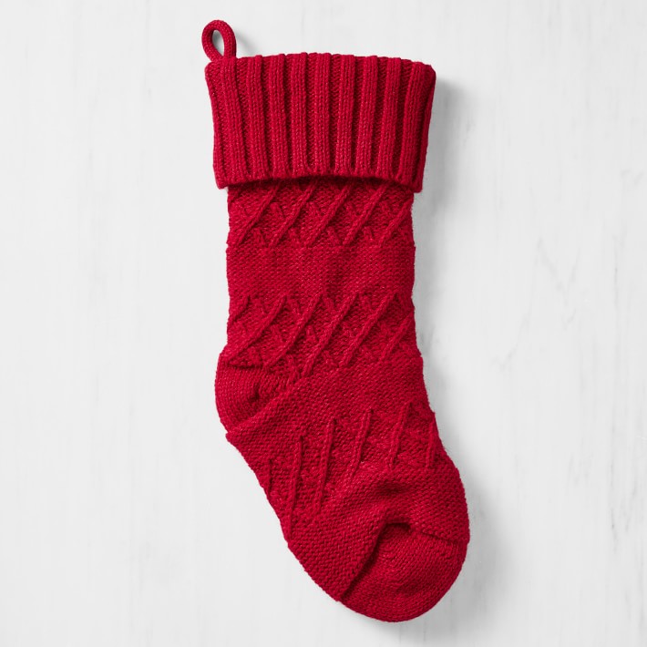 Knit Red Stocking Williams Sonoma CA Williams Sonoma